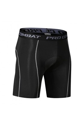 Beokeuioe Sous-vêtement de cyclisme pour homme - Rembourré en 3D - Résistant aux chocs - Pour équitation et sport, Gris A2., 