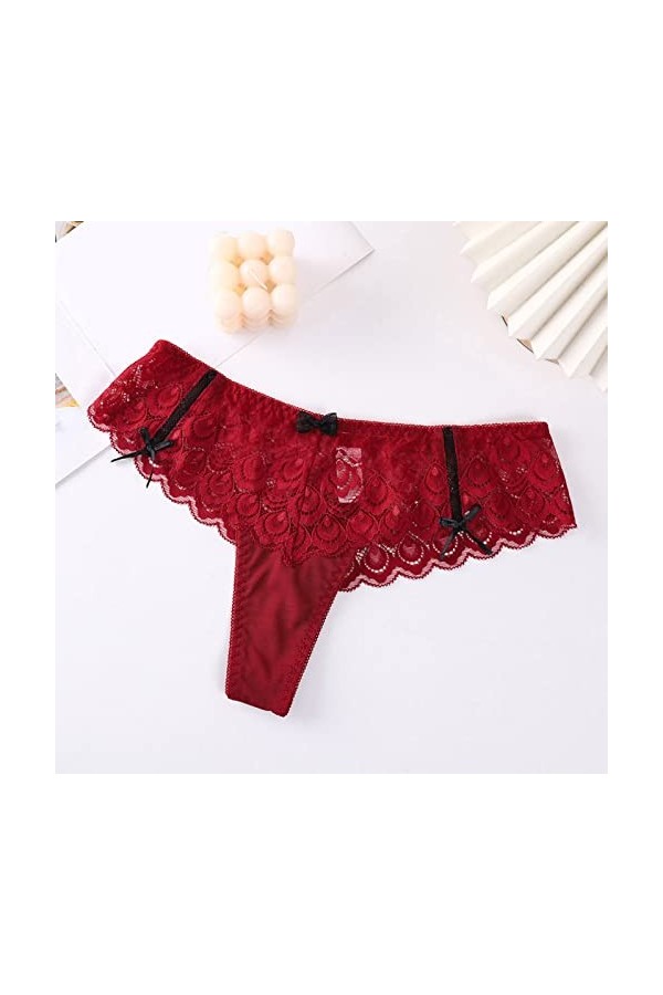 Culottes pour Femmes Mode féminine Sexy Taille Basse Culottes À Nœud Taille Basse Culotte sous Vetements Culottes Culotte Cot