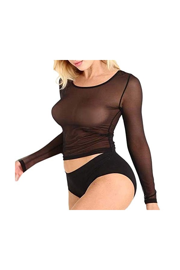 Lingerie De Bain Maillage Femmes Bras sans Soudure Manches à Chemisier Transparent Chemisier Haut Shaper Court Long Lingerie 