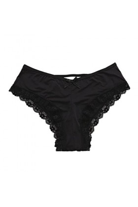 Strings pour Tanga Feminins en Sexy Slips Léger Dentelle Patchwork Culottes Creux Out Léopard sous Vetement Coton Hipster
