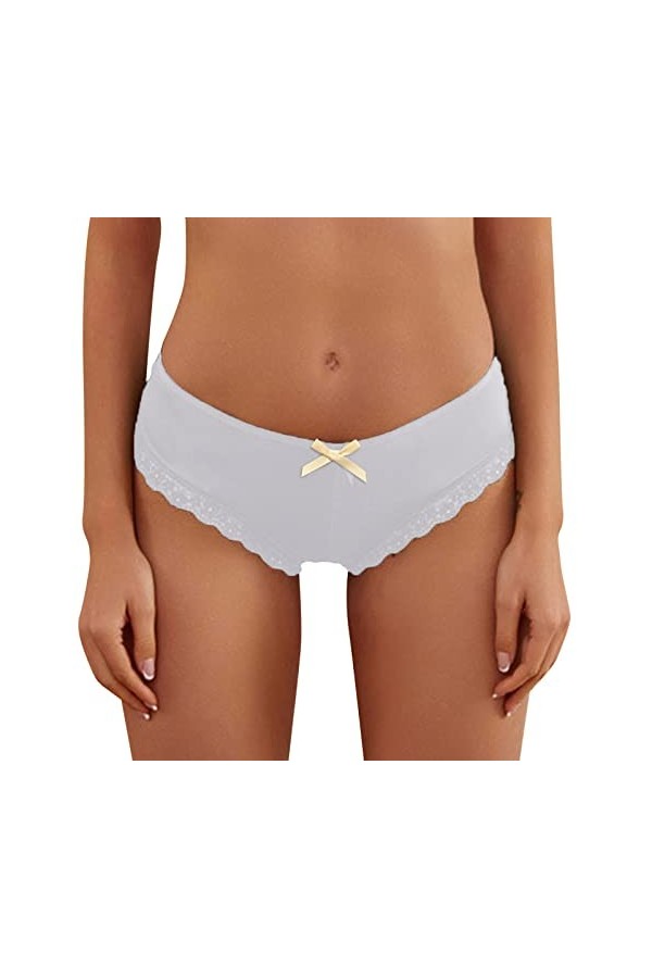 Strings pour Tanga Feminins en Sexy Slips Léger Dentelle Patchwork Culottes Creux Out Léopard sous Vetement Coton Hipster