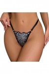 G-String et T-Back Tangas Dames Sexy Slip Confortables Crochet Dentelle Culotte Taille Haute Léopard sous-Vetements en Coton 