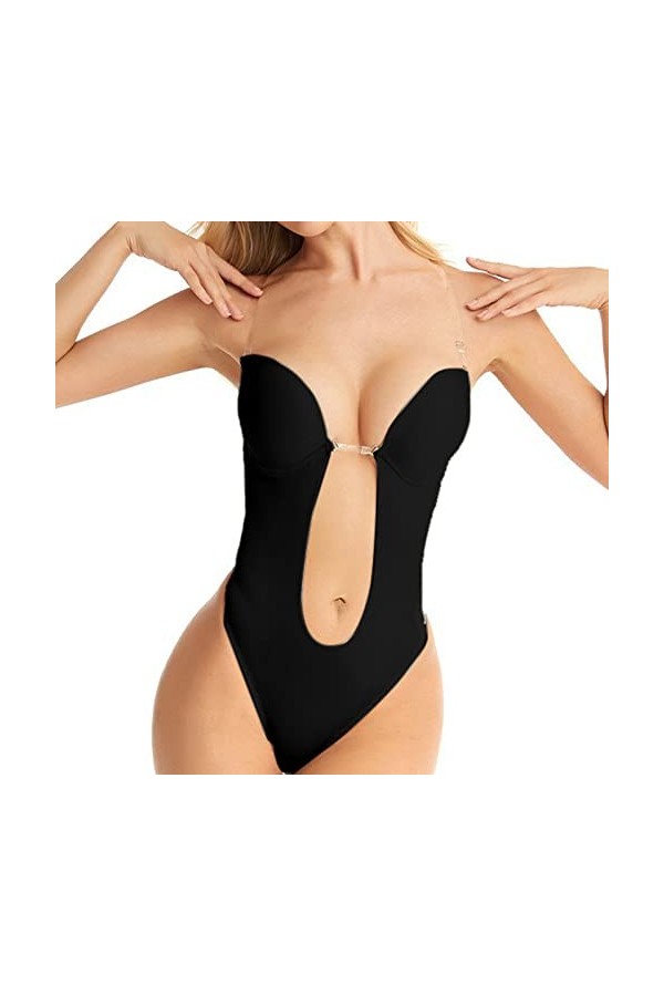 Générique Ensemble de Lingerie Sexy pour Femme Shapewear pour Femmes Taille Plus Dos Soutien-Gorge Intégré Body Shaper sans C