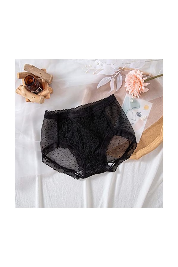 Culottes sexy en dentelle pour femme - Lingerie sexy - Culotte confortable - Culotte pour femme - Slip respirant - String - S