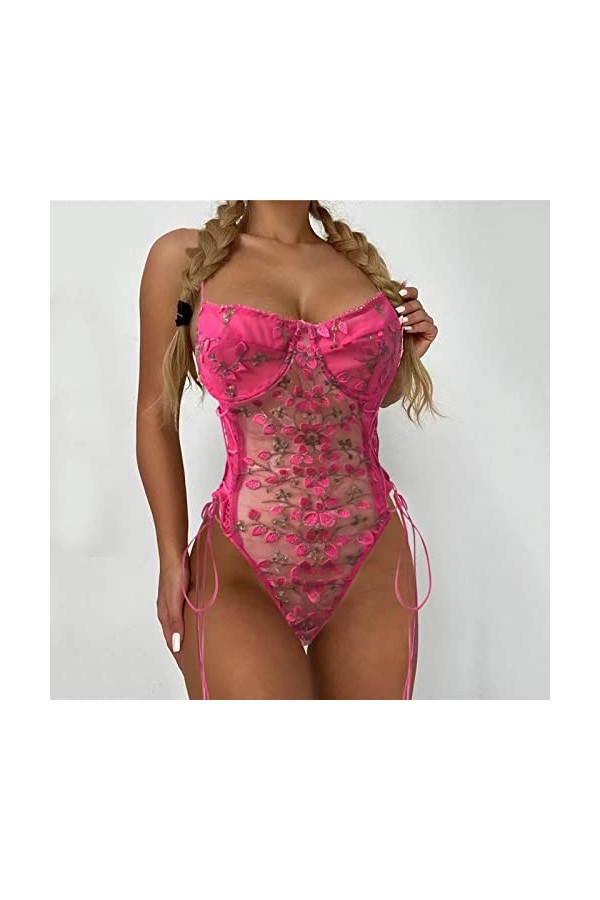 Générique Lingerie Et Vêtements Sexy See Through Nuisette Sexy Coquine Nuisette Mini Robe Erotisme Sling Pyjama Col en V Prof