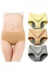 Culottes Menstruelles Femme Taille Mi-Haute Culotte Coton Ultra Minces Lingerie Stretch Boxer Fit Douce Slips Absorbante Tent