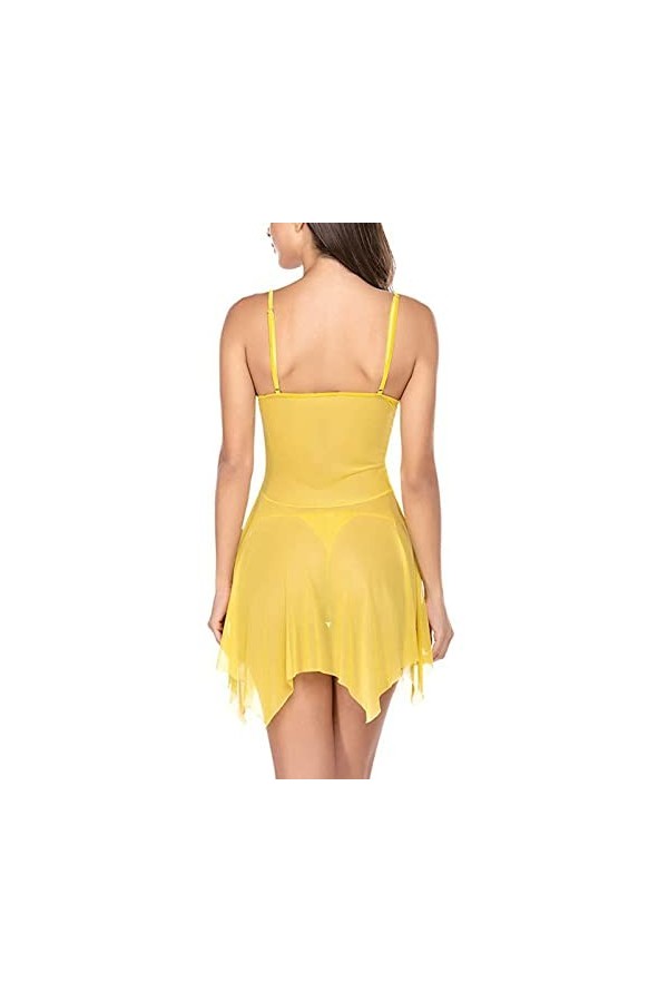 Lingerie Femme Sexy Ensemble Homme Sexy Hot y2*k Femmes Lingerie Fleur Dentelle Lingerie V Cou Vêtements De Nuit Sangle Chemi