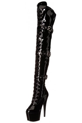 Pleaser ADORE-3028 Blk STR Pat/Blk UK 9 EU 42 