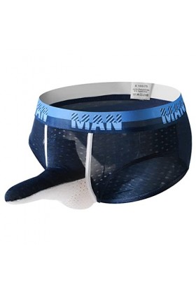 CUTeFiorino Sous-vêtement en polyester pour homme - Style décontracté - En soie glacée - Respirant - En maille solide - Confo