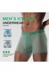 CUTeFiorino C Ware Sous-vêtements en soie glacée pour homme Sous-vêtements en soie glacée en coton sans couture Sous-vêtement