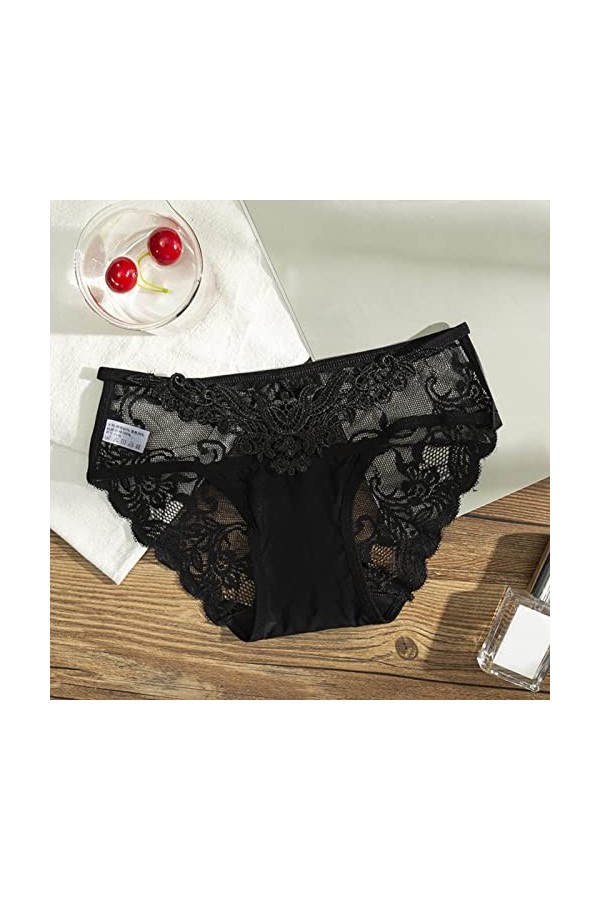Culotte Dentelle Sexy pour Femme sous Vetements Sexy à Taille Basse Minceur Amincissante Culottes Culotte Triangle Sexy en Ma