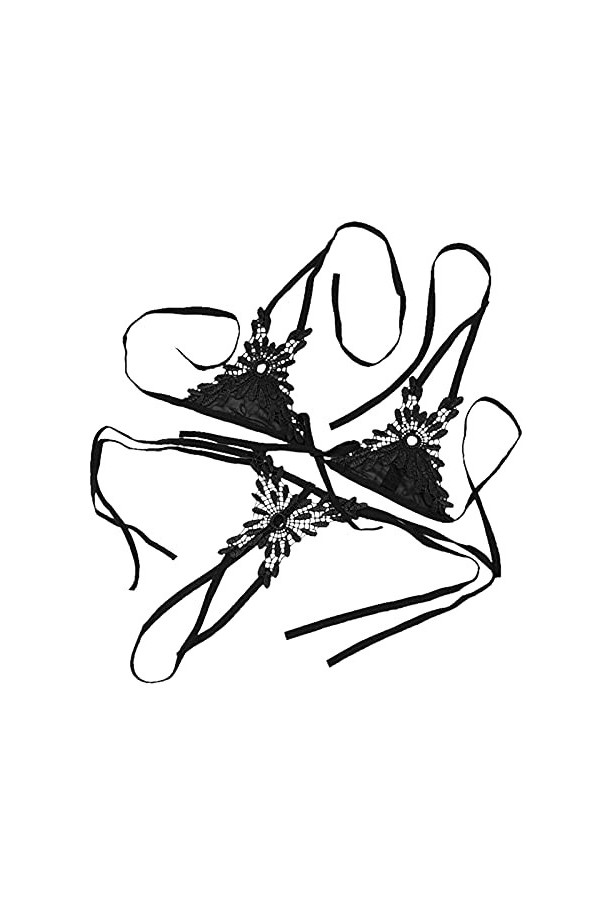 sous-Vetements Femme Erotique Ensemble Soutien Gorge et String Sexy Lingerie Sexy Ensemble Dentelle Vêtements De Nuit 2 Pièce