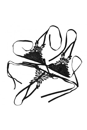 sous-Vetements Femme Erotique Ensemble Soutien Gorge et String Sexy Lingerie Sexy Ensemble Dentelle Vêtements De Nuit 2 Pièce