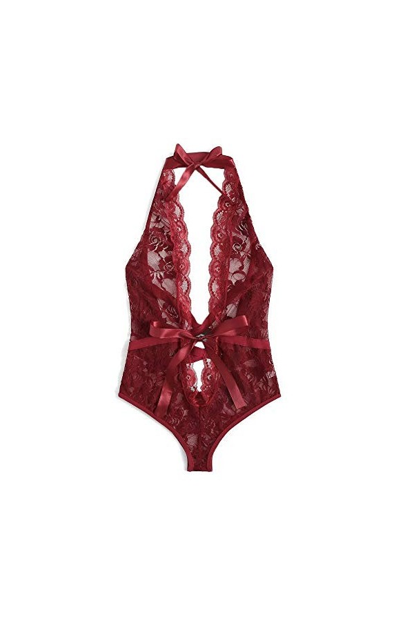 LDadgf Bas Poupée Retour Femme Sous-Vêtements Sexy Femmes Nuit Vêtements Fille Dentelle Florale Mode Sexy Lingerie Scolaire U