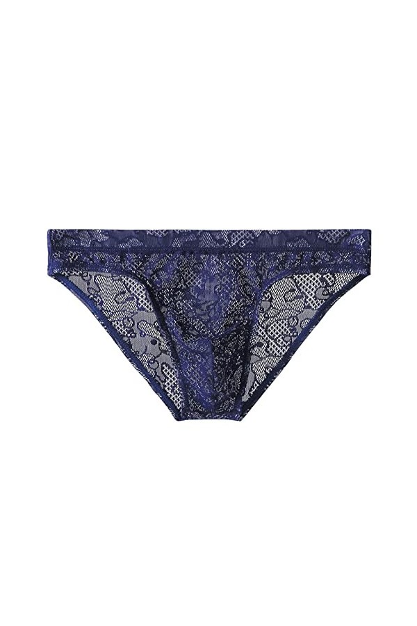 Générique String Homme Sexy Hot Dentelle Slips Boxer Mens Lace Transparent Thin Sexy Underwear Seductive Mesh Breathable Robe
