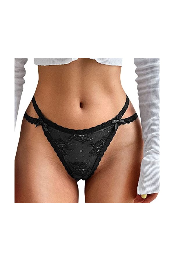 Lingerie Sexy Femme Grande Taille Brassière Fleur Dentelle Transparent Femmes sous-Vêtements String Sexy Évider Culotte Trace