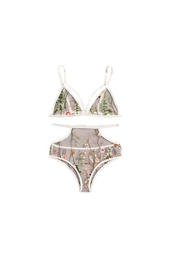 sous-Vetements Femme Erotique Ensemble Soutien Gorge et String 2 Pièce Vêtements De Nuit Sexy Lingerie Sexy Ensemble Dentelle