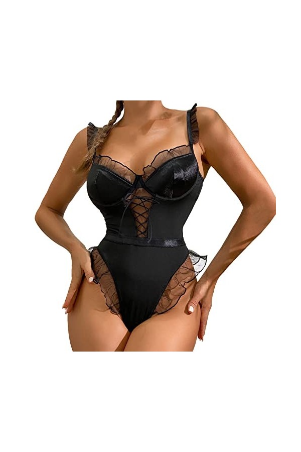 Extreme Sexy Dessous Nouveau Sexy Noir Femmes Sexy Garter Lingerie Sexy Soutien - Gorge et Culotte Ensemble Lingerie érotique
