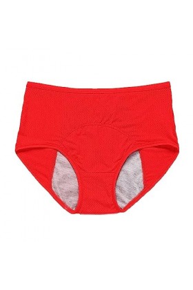 RYTEJFES Maillot de bain menstruel pour la natation : bikini menstruel, rouge, XL
