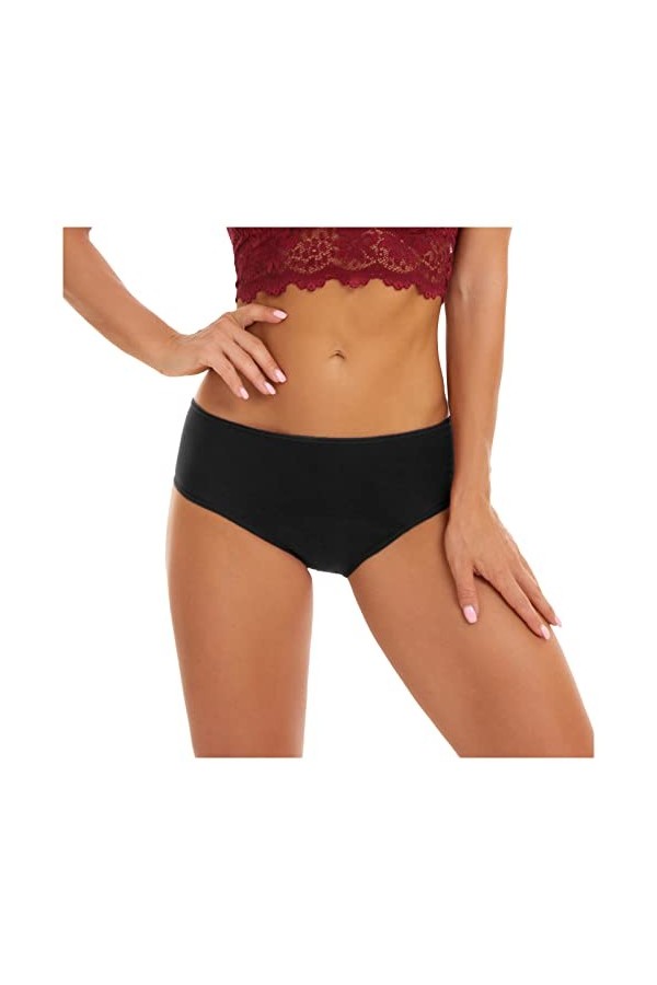 Sous-vêtements menstruels pour femme - Taille XL - Grande taille - Blanc - Dentelle menstruelle - Bikini menstruel - Sous-vêt