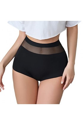 LDadgf Tangas à rayures taille haute personnalisé bikini invisible string personnalisé femme sous-vêtements culotte coton str