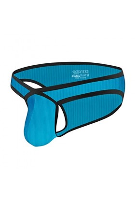 Culottes décontractées pour homme - Taille basse - Sexy - En coton - Avec poches - Sous-vêtements, bleu, XXL