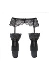 Pince-Jarretelles en Dentelle pour Femmes avec Porte-Jarretelles et Bas