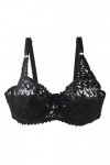 liaddkv Soutien-gorge sexy en dentelle pour femme, Noir , 100C
