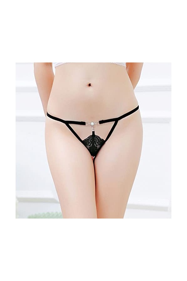Tanga Femme Coton Basique String Ficelle Chic Femms Grande Taille Culotte Rouge Transparent avec Ceintures éLastiques Slip Se