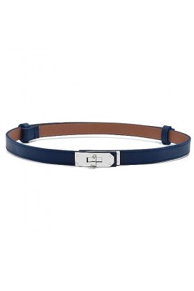 Ceinture élégante en cuir verni de haute qualité pour femme avec boucle de verrouillage ton or pour robe, Jeans, ceinture pul