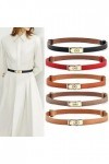 Ceinture élégante en cuir verni de haute qualité pour femme avec boucle de verrouillage ton or pour robe, Jeans, ceinture pul