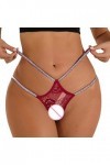 Strings et Tangas en Dentelle Femme String Sexy Grande Taille T Back String Thong Lingerie Confortable Dentelle Lingerie Sexy