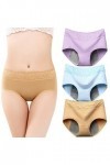 Culottes Menstruelles Femme Taille Mi-Haute Culotte Coton Ultra Minces Lingerie Stretch Boxer Fit Douce Slips Absorbante Tent
