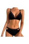 Femme Soutien Gorge de Sport Run Max Ensemble de Lingerie à Armatures pour Femmes, Grande Taille Sexy Lingerie Ouvert Black,