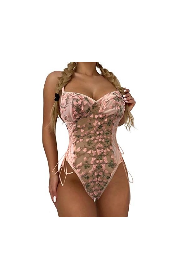 Générique Lingerie Et Vêtements Sexy See Through Nuisette Sexy Coquine Nuisette Mini Robe Erotisme Sling Pyjama Col en V Prof