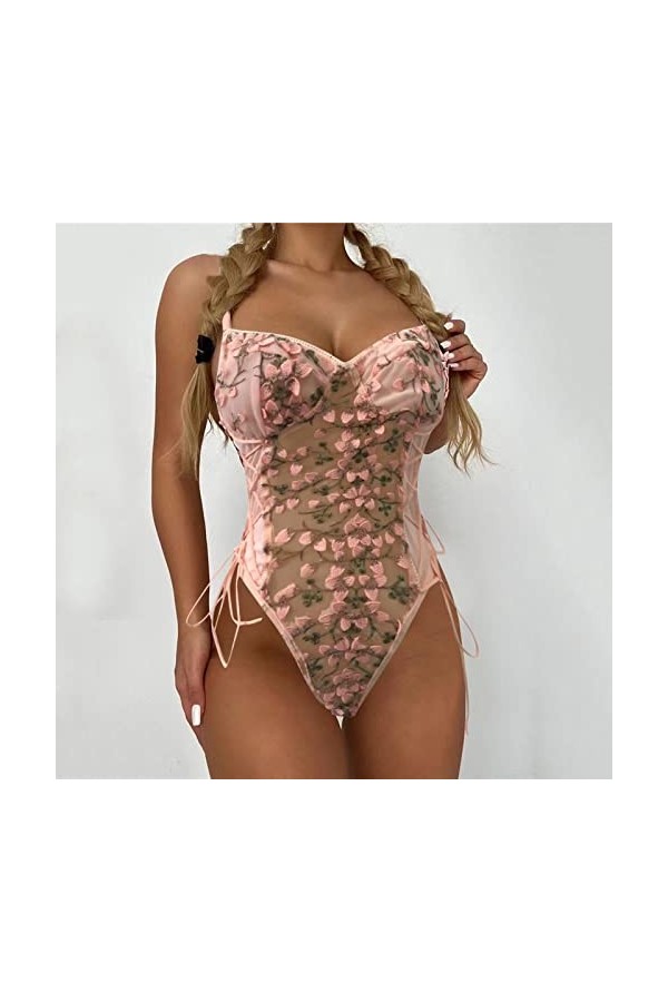 Générique Lingerie Et Vêtements Sexy See Through Nuisette Sexy Coquine Nuisette Mini Robe Erotisme Sling Pyjama Col en V Prof