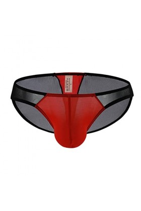 Générique String Homme Sexy Hot Dentelle Slips Boxer sous-vêtements Sexy Taille Basse pour Hommes Ice Silk Lifting Ring Multi