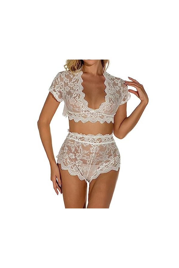 Générique Lingerie Sexy Femme Sexy Nuisette Mini Robe See Through Teddy Harnais Robe Sensuelle Chemise Harness Babydoll Eroti