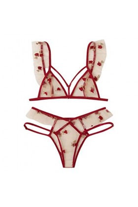 Ensemble Soutien Gorge et String Femme Sexy sous-Vetements 2 Pièce Vêtements De Nuit Dentelle Lingerie Sexy Ensemble Erotique