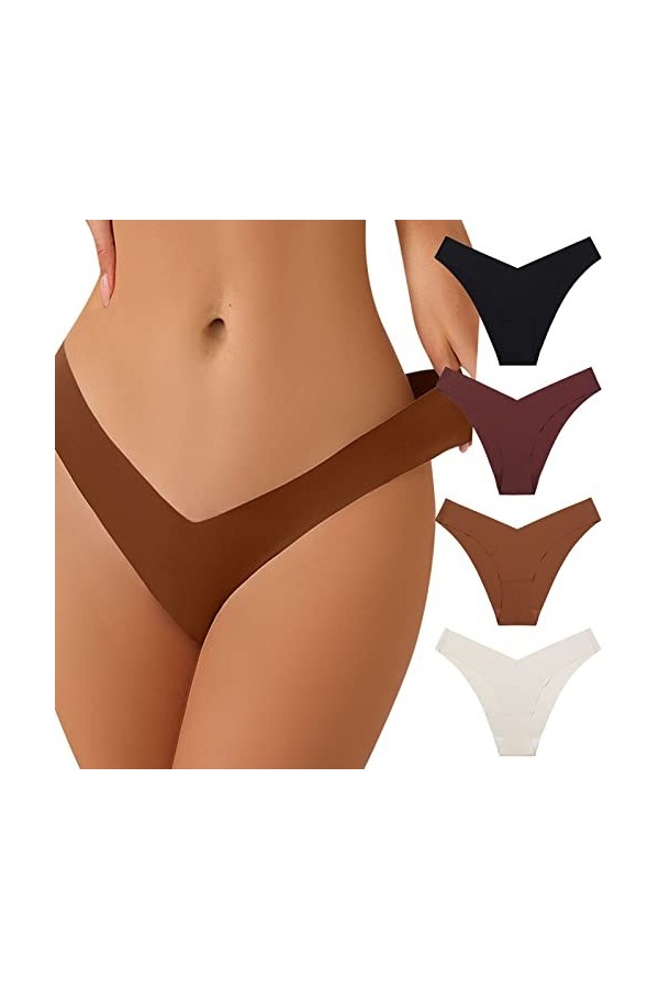 en T String Ficelle et T-Back Tangas de Femme Sexy Slip Léger Dentelle pour Femmculottes Creux Out Grande Taille sous-Vêtemen