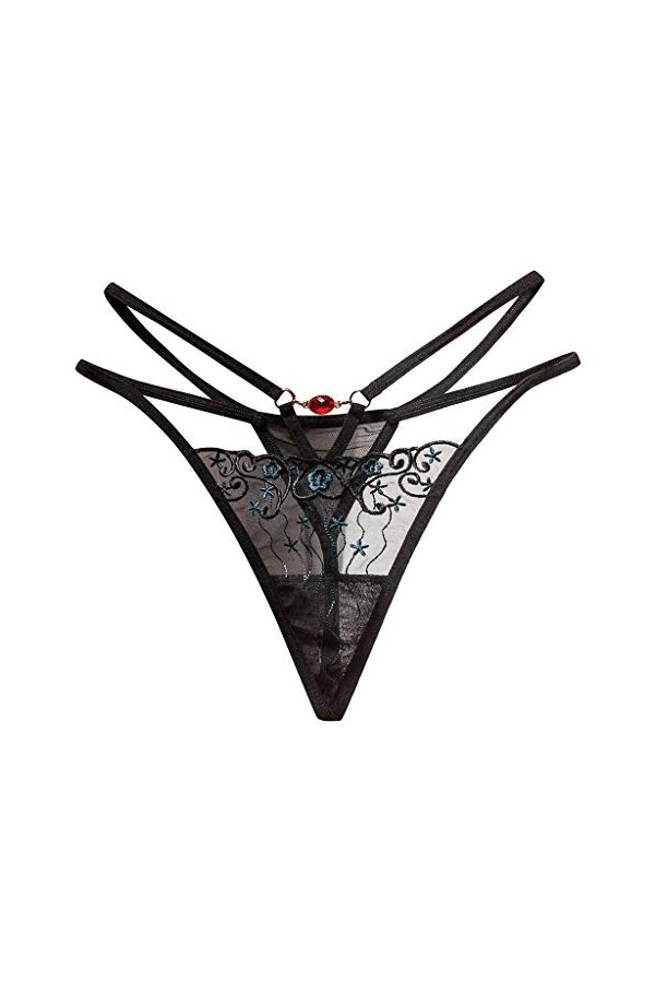 UOWEG Thong Dentelle sous-vêtements Sexy Briefs Pantalons Femmes Femmes Culottes Thong Lingerie pour Homme Sexy Black, One S