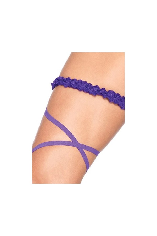 Leg Avenue Bas jarretières Mauve Taille Unique