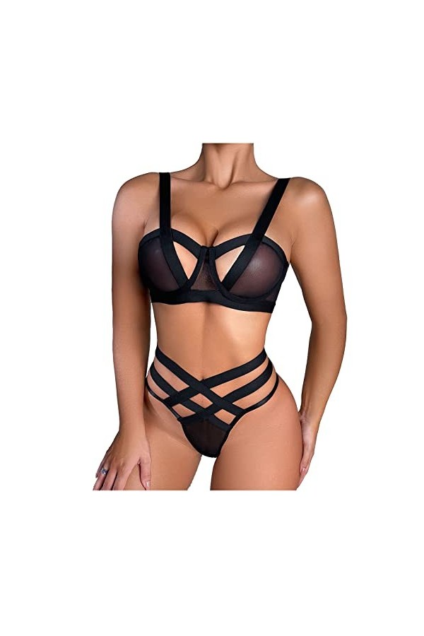 BIBOKAOKE Lingerie Femme Sexy Ensemble Sexy Hot Nuisette Coquine Lingerie Pas Cher Sexy Hot Chaude Teddy Sexy Femmes Sensuell