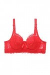 IKFIVQD Soutien-gorge sexy en dentelle pour femme - Soutien-gorge de sport pour femme, Rouge-C., 120D