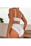 YWSTYllelty Sexy Lady Sheer Floral Lace Pyjama Lingerie Set Taille Haute Vêtements De Nuit Soutien-Gorge Et Culotte Deux Pièc