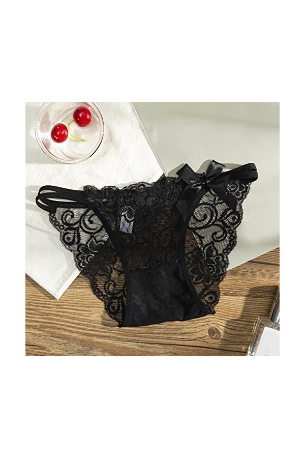 Culotte Dentelle Sexy pour Femme sous Vetements Sexy à Taille Basse Minceur Amincissante Culottes Culotte Triangle Sexy en Ma