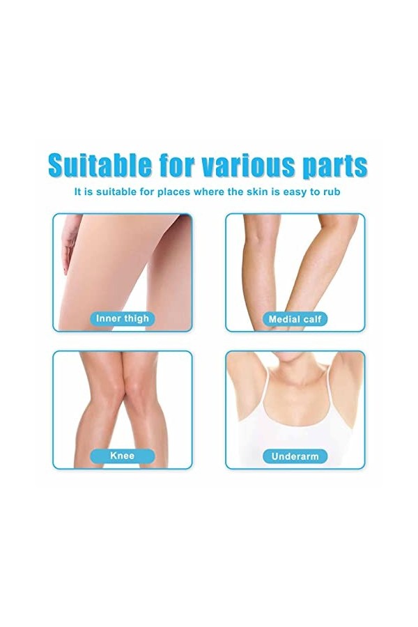 Nupaque 10 bandes cuisse contre les frottements - Coussinets anti-frottement pour le corps - Absorbant la transpiration - Pou