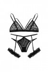 Lingerie Sexy Ensemble Femme Dentelle sous-Vetements Erotique Vêtements De Nuit Sexy Ensemble Soutien Gorge et String 2 Pièce