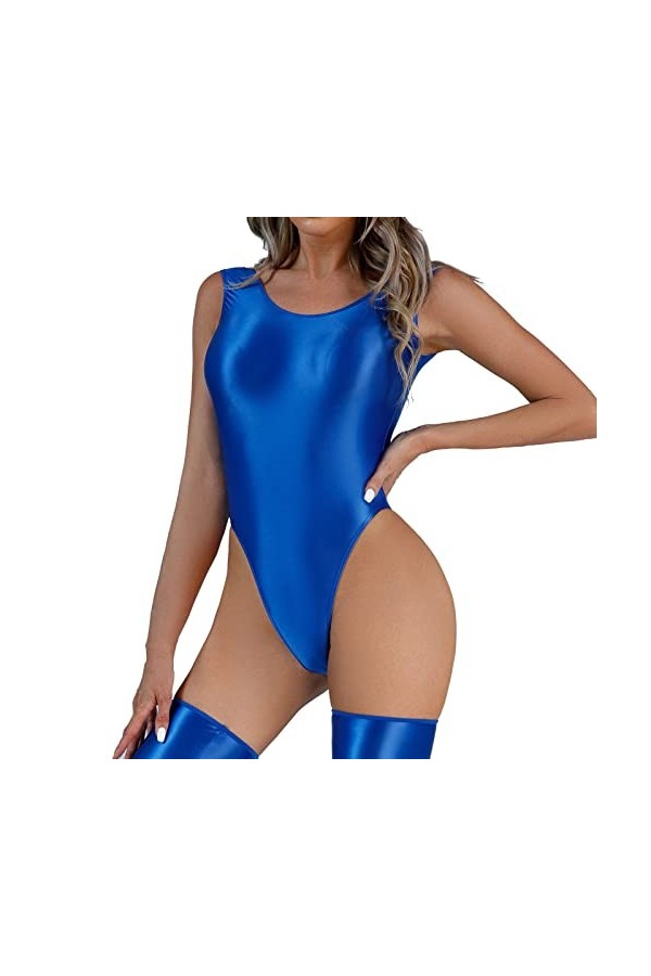 Lingerie Sexy Transparente en T Entrejambe pour Femme Ensemble Sexy Hot Blue, M 