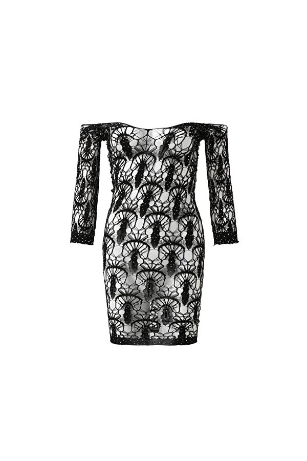 IKFIVQD Lingerie sexy en dentelle ajourée pour femme - Lingerie sexy en jacquard - Jupe en filet pour femme